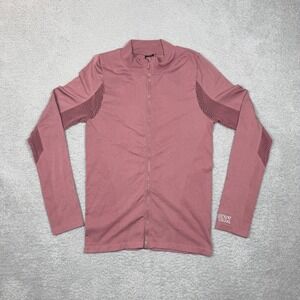Victoria's Secret PINK Seamless Mesh Full Zip Track Jacket Mauve Pink L Gym Yoga